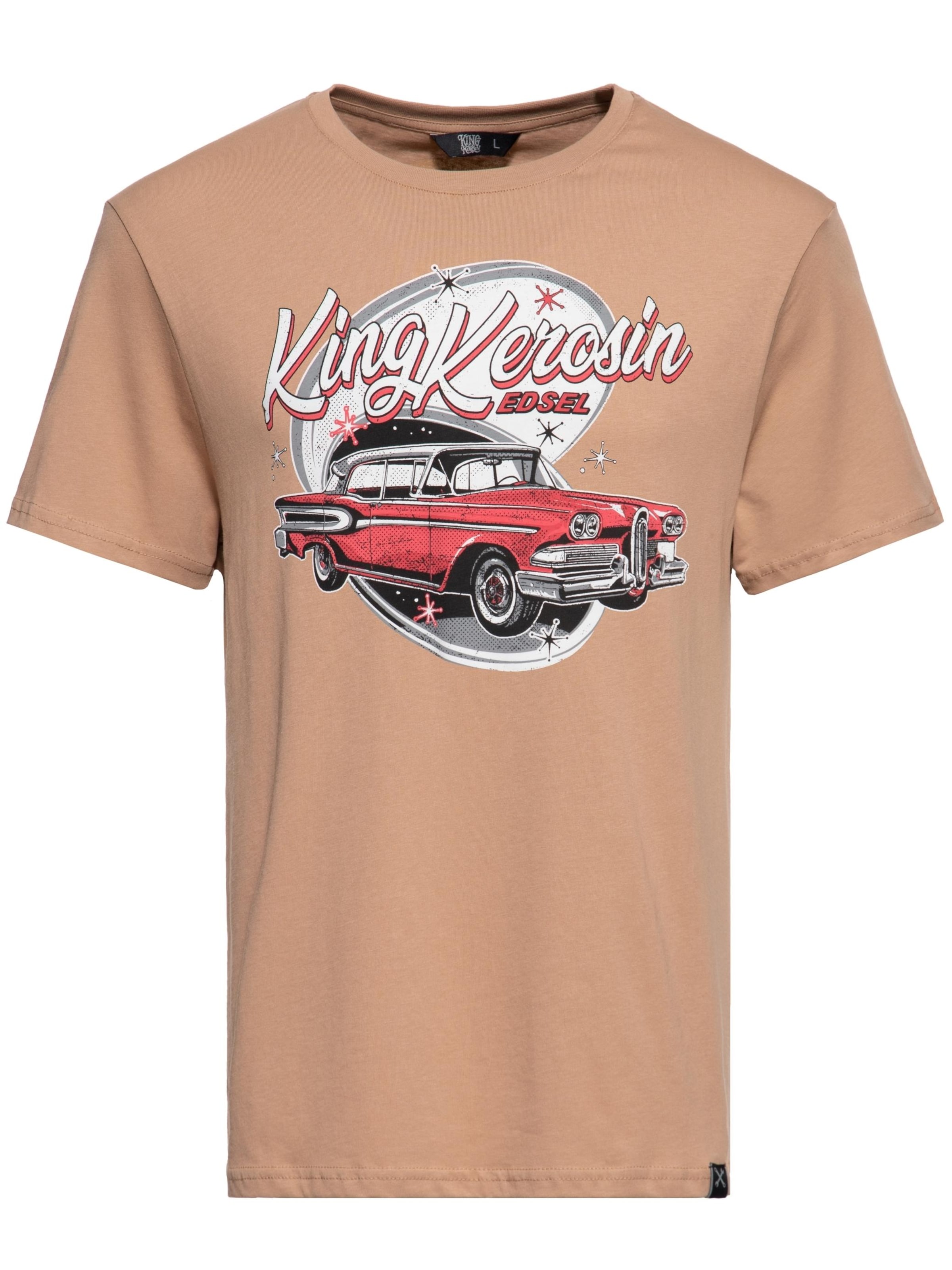 King Kerosin Shirt 'Edsel' in Brown: front