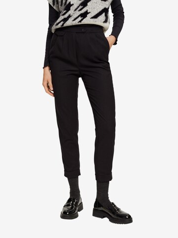 ESPRIT Tapered Pants in Black: front