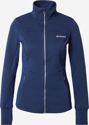 COLUMBIA - Casaco de velo funcional 'Roffe Ridge III' em azul: frente