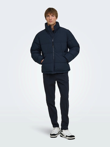 Only & Sons Zimska jakna 'ONSPACK' | modra barva