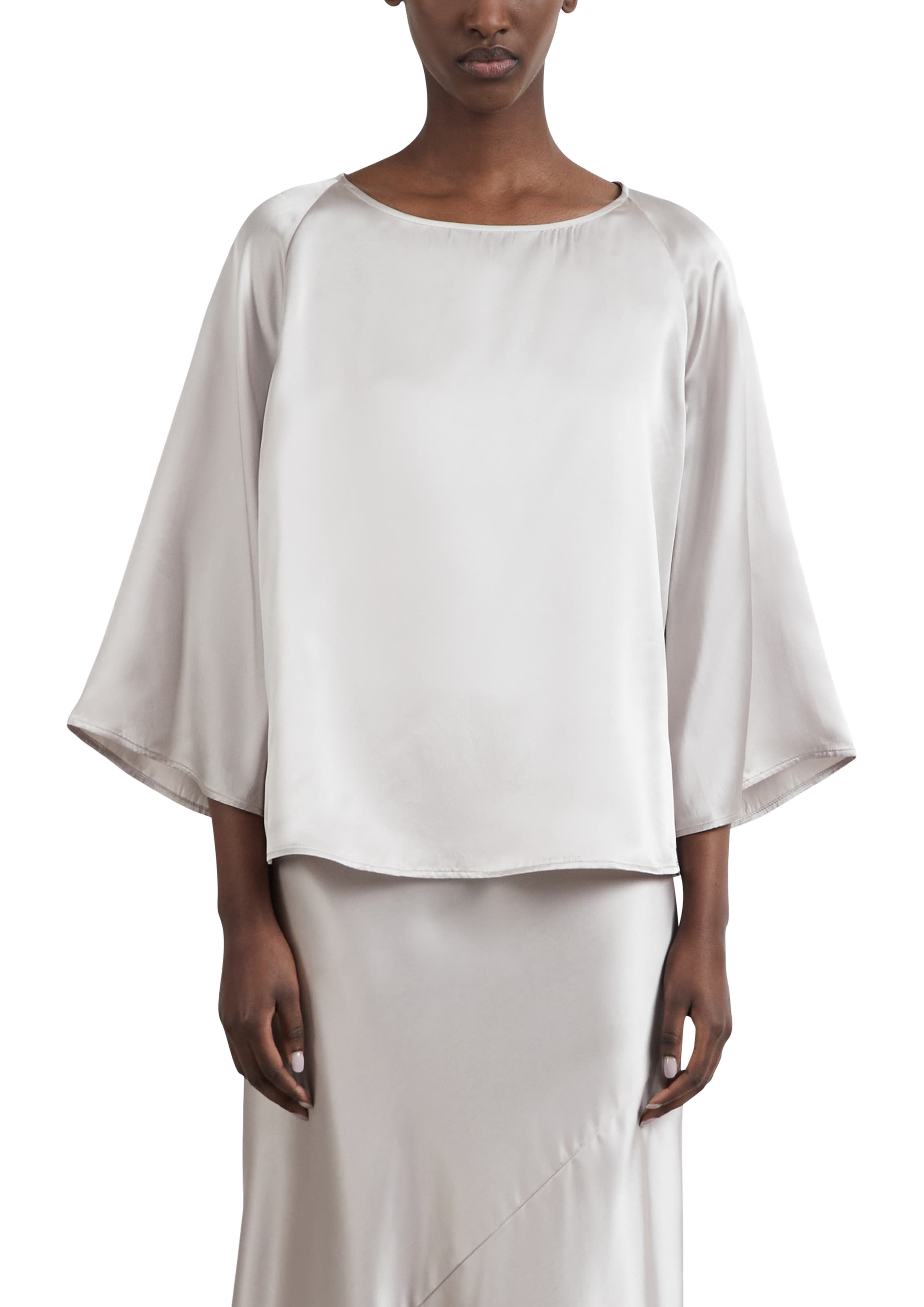 COMMA Blouse in Bruin: voorkant