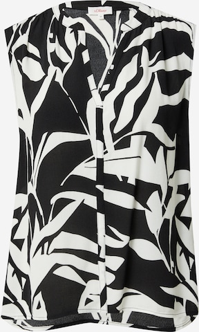 s.Oliver Bluse in Schwarz: Vorderseite