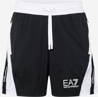 Pantaloni sport EA7 Emporio Armani pe albastru aqua / negru / alb, Vizualizare produs