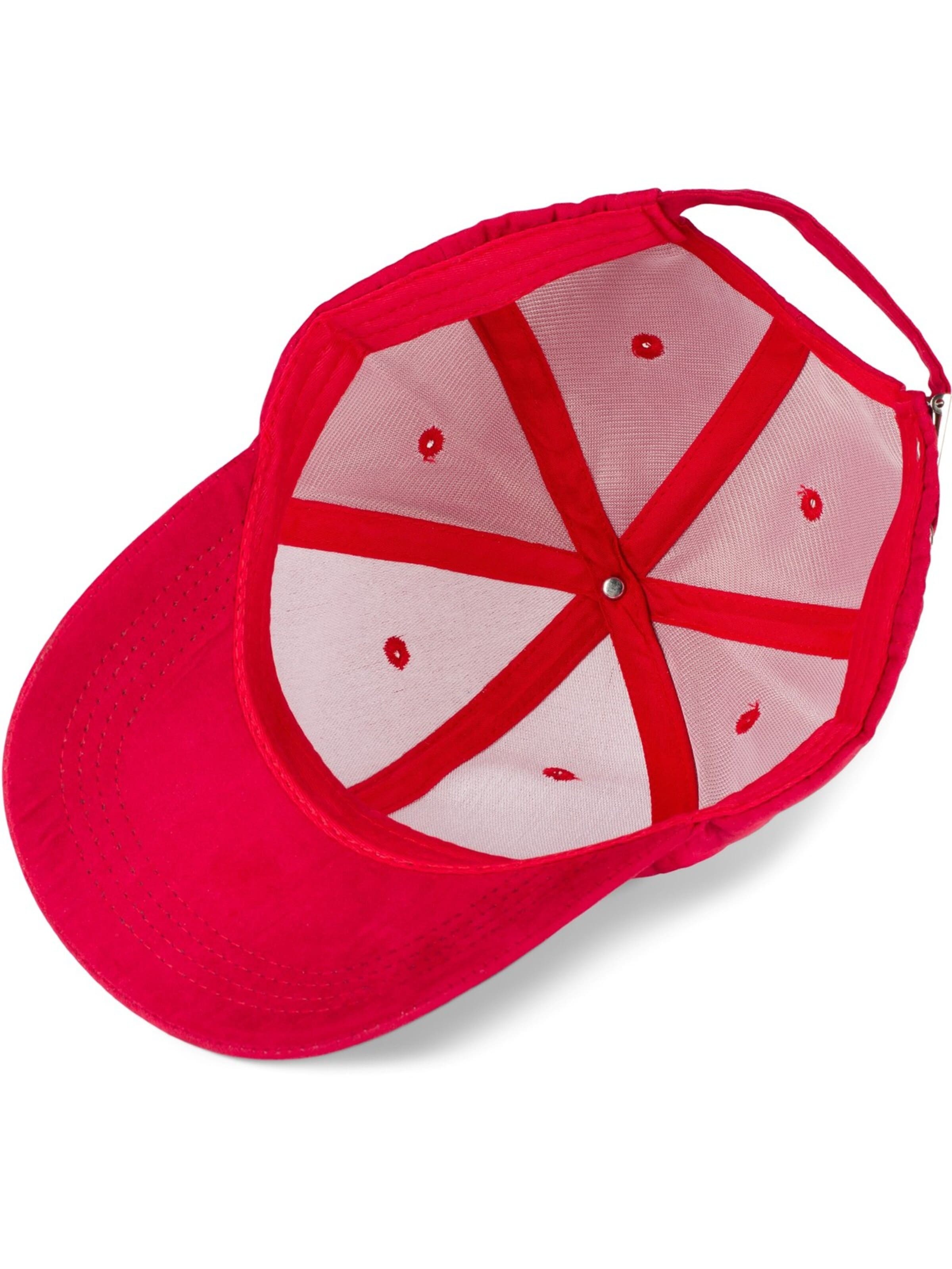 styleBREAKER Cap 'Cap in Wildleder Optik' in Red