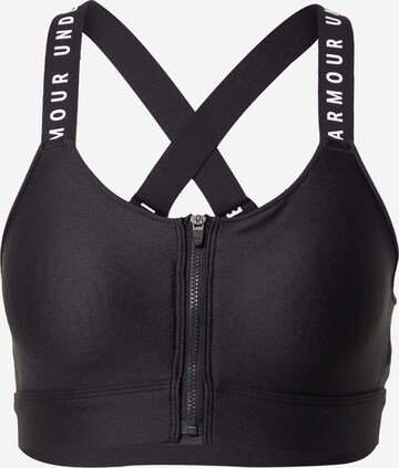 UNDER ARMOUR - Bustier Sujetador deportivo en negro: frente