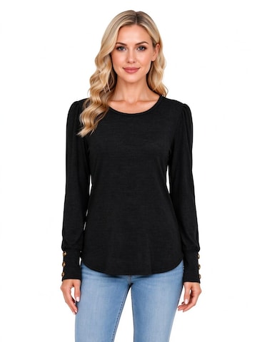 Yesfashion Shirt in Zwart: voorkant