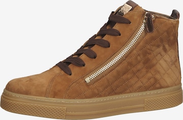 HASSIA High-Top Sneakers in Brown: front