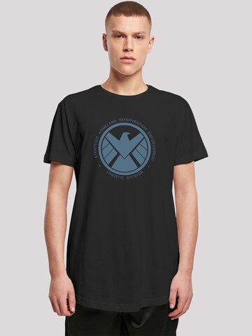 F4NT4STIC Shirt 'Agent Of Shield' in Zwart: voorkant