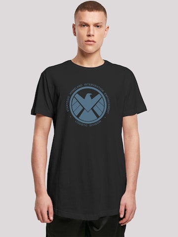 F4NT4STIC Shirt 'Agent Of Shield' in Black: front