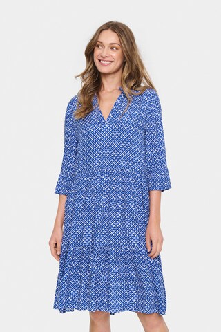 SAINT TROPEZ Kleid 'Eda' in Blau: Vorderseite