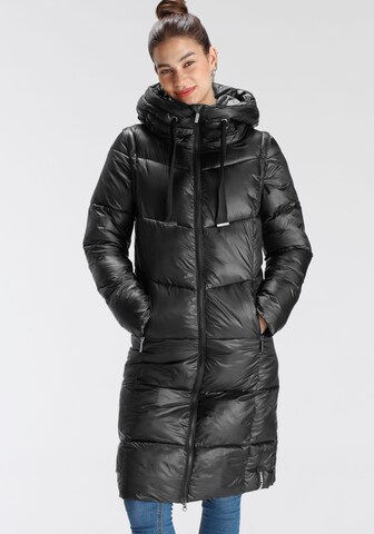 Tamaris Winter Coat in Black: front