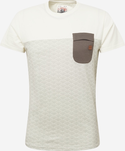 INDICODE JEANS Majica 'Alford' u bazalt siva / svijetlosiva / bijela, Pregled proizvoda