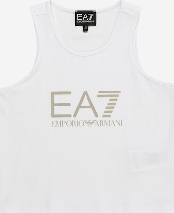 Top 'CANOTTA' de la EA7 Emporio Armani pe alb: față
