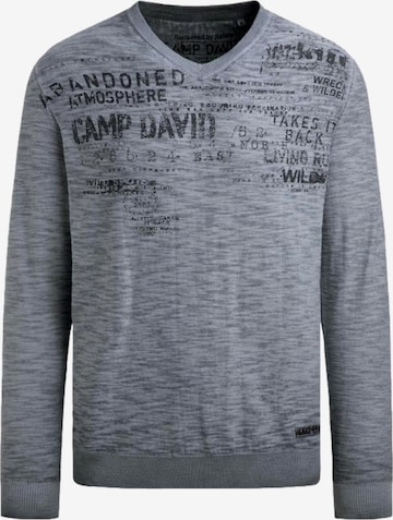 CAMP DAVID Pullover 'Wild Sites II' in Blau: Vorderseite