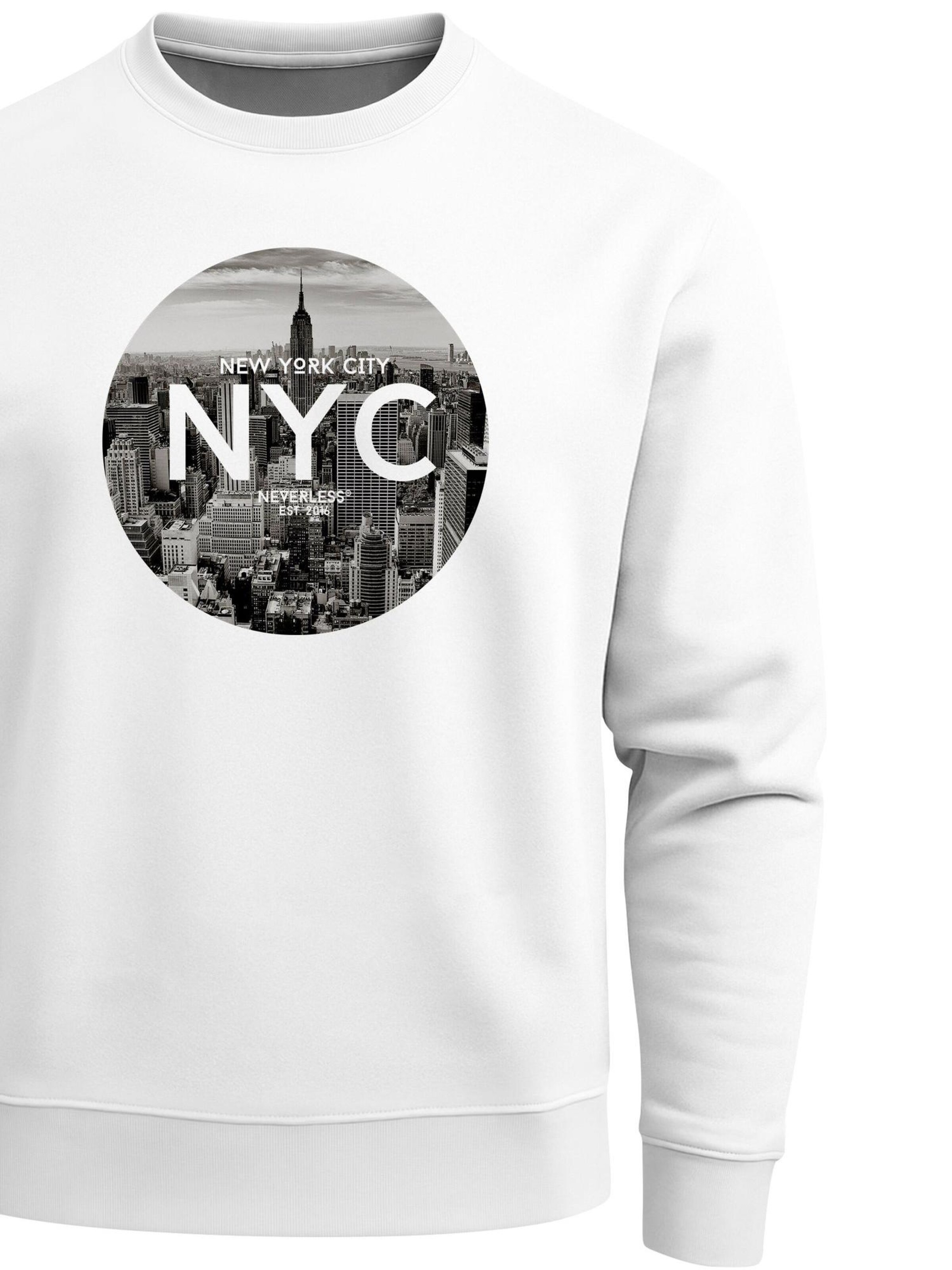 Neverless Sweatshirt 'NYC' in White