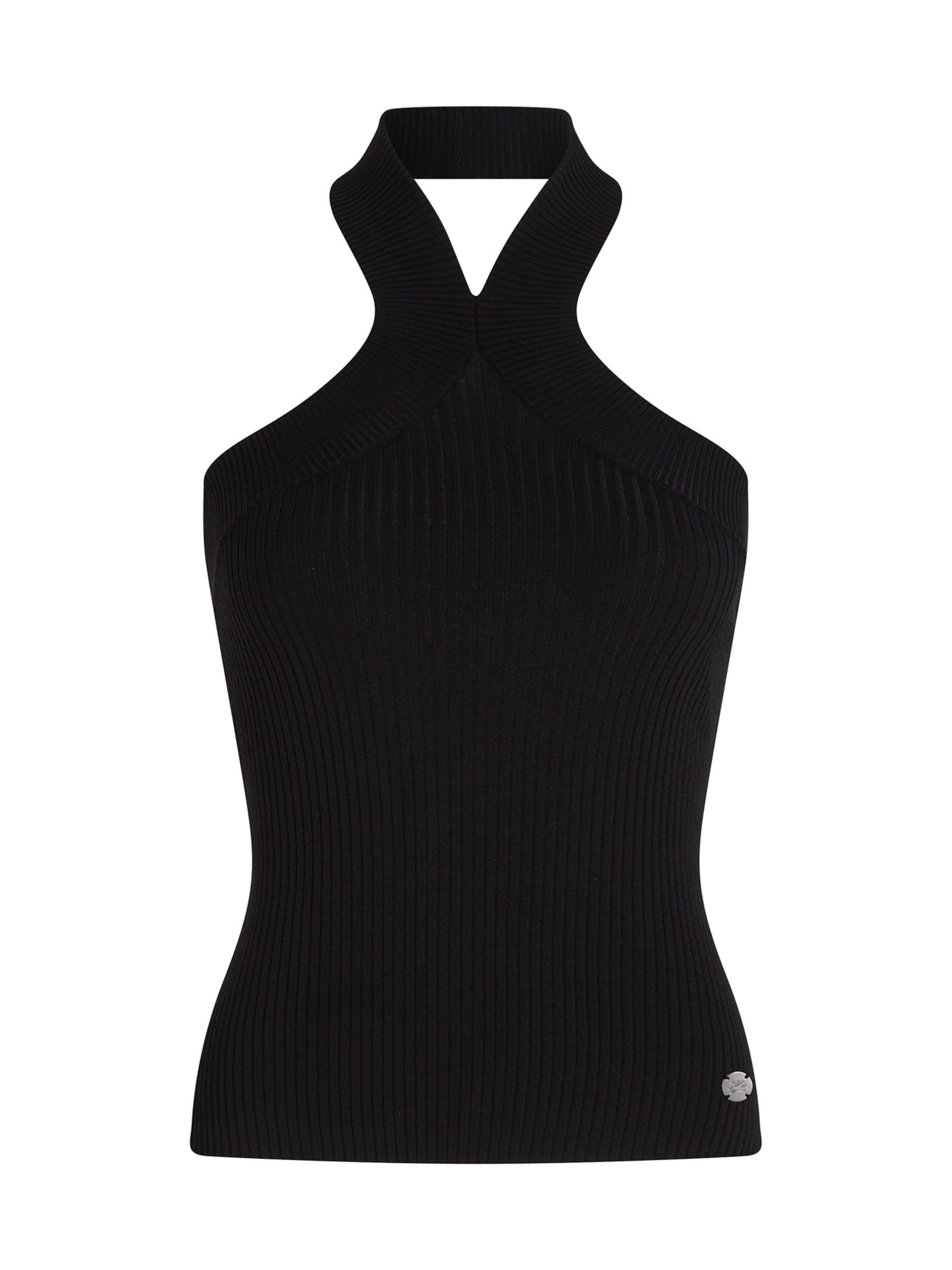 Top brodat Karl Lagerfeld pe negru, Vizualizare produs