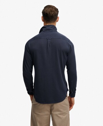 Superdry Comfort fit Button Up Shirt in Blue