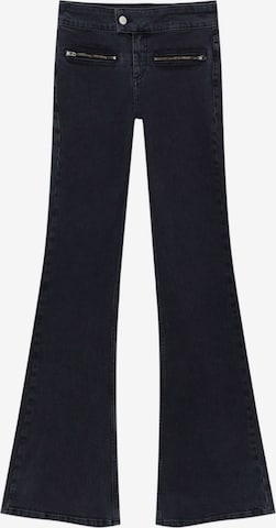 Bootcut Jeans de la Pull&Bear pe negru: față