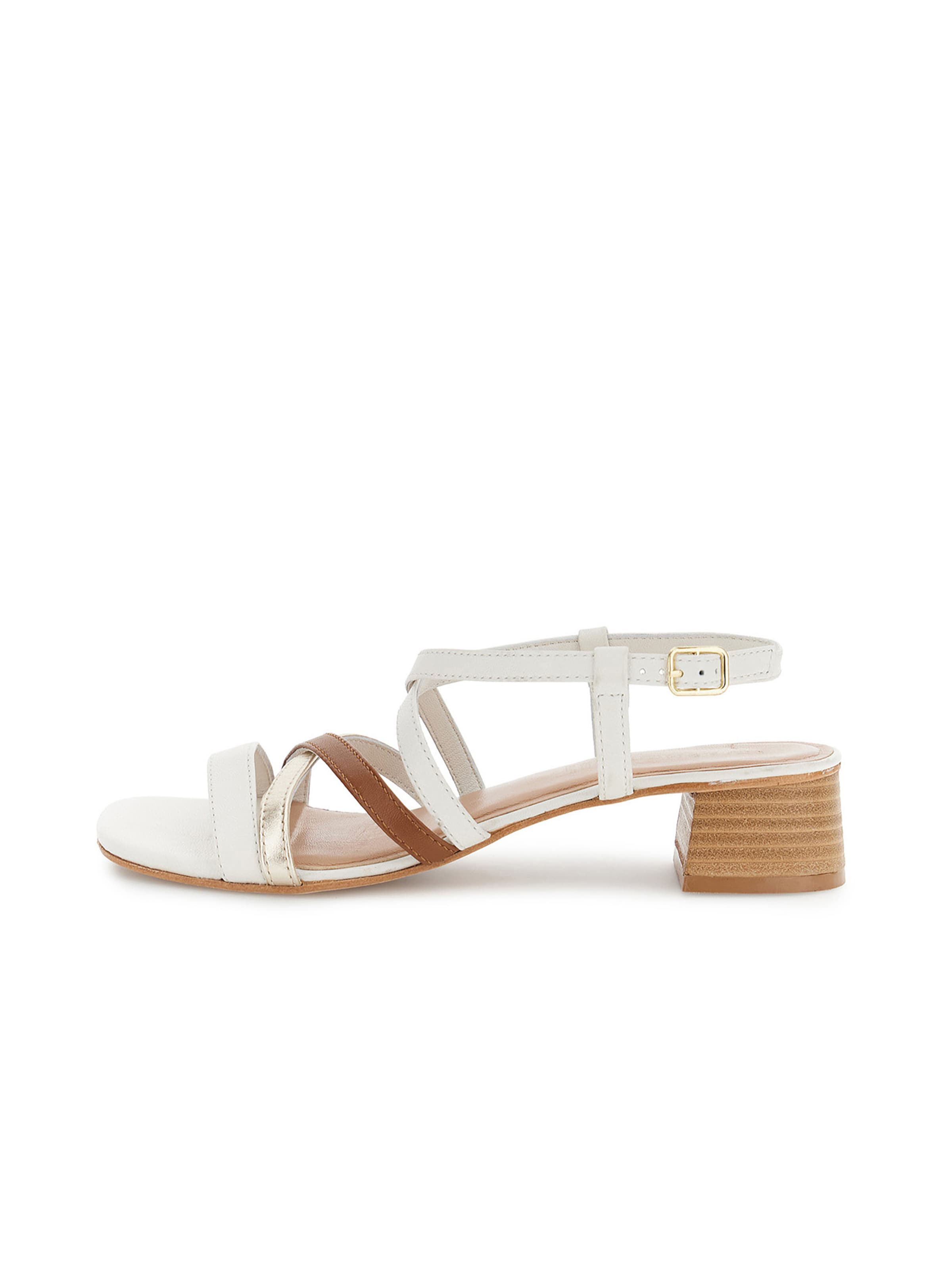 Sandalo di CAFè NOIR in bianco: frontale