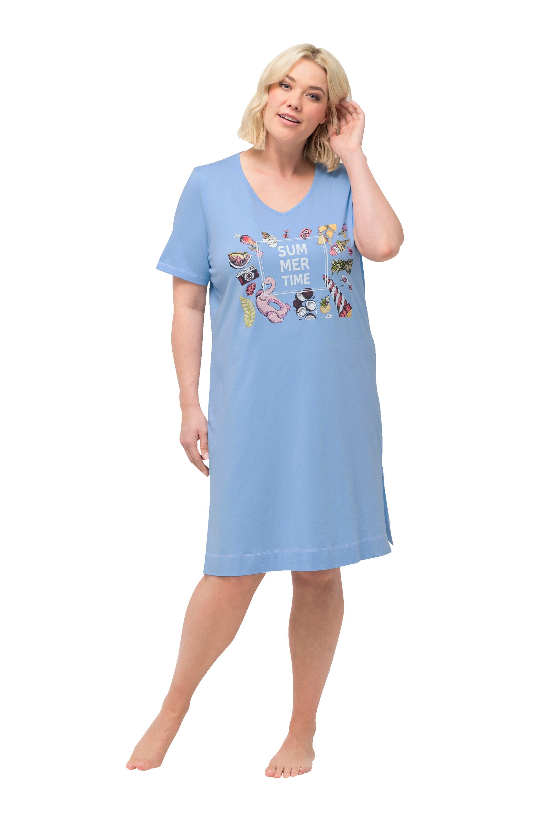 Ulla Popken Nachthemd in Blau