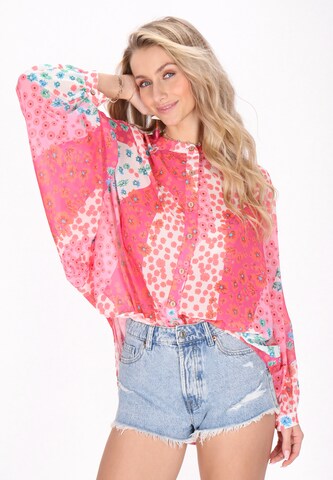 IZIA Blouse in Pink: front