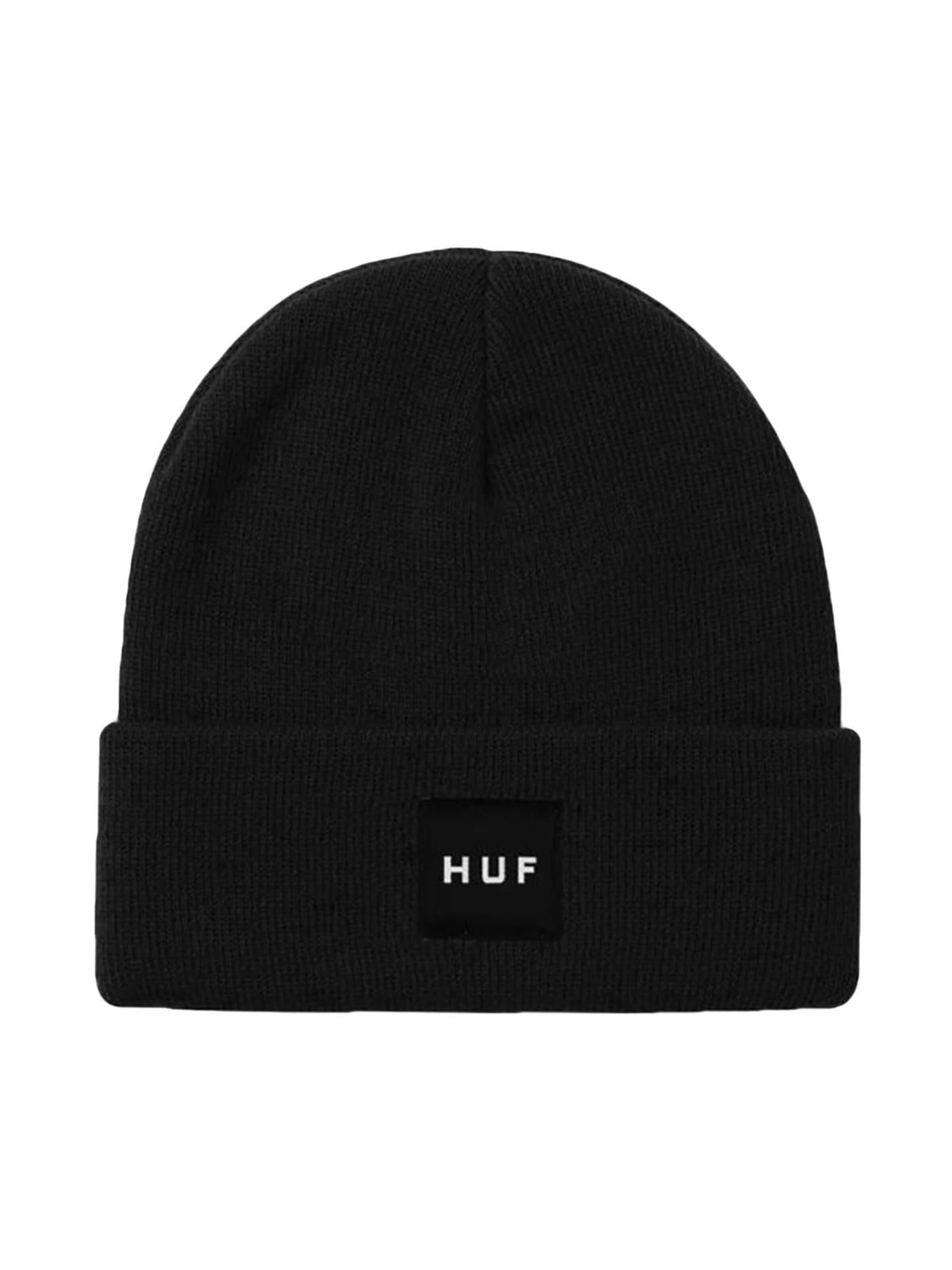 HUF Czapka 'Set Box Beanie Black' w kolorze czarny: przód