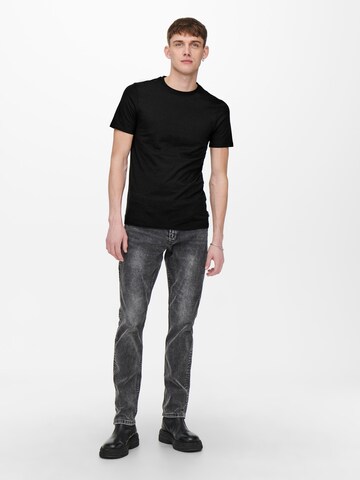 T-Shirt Only & Sons en noir