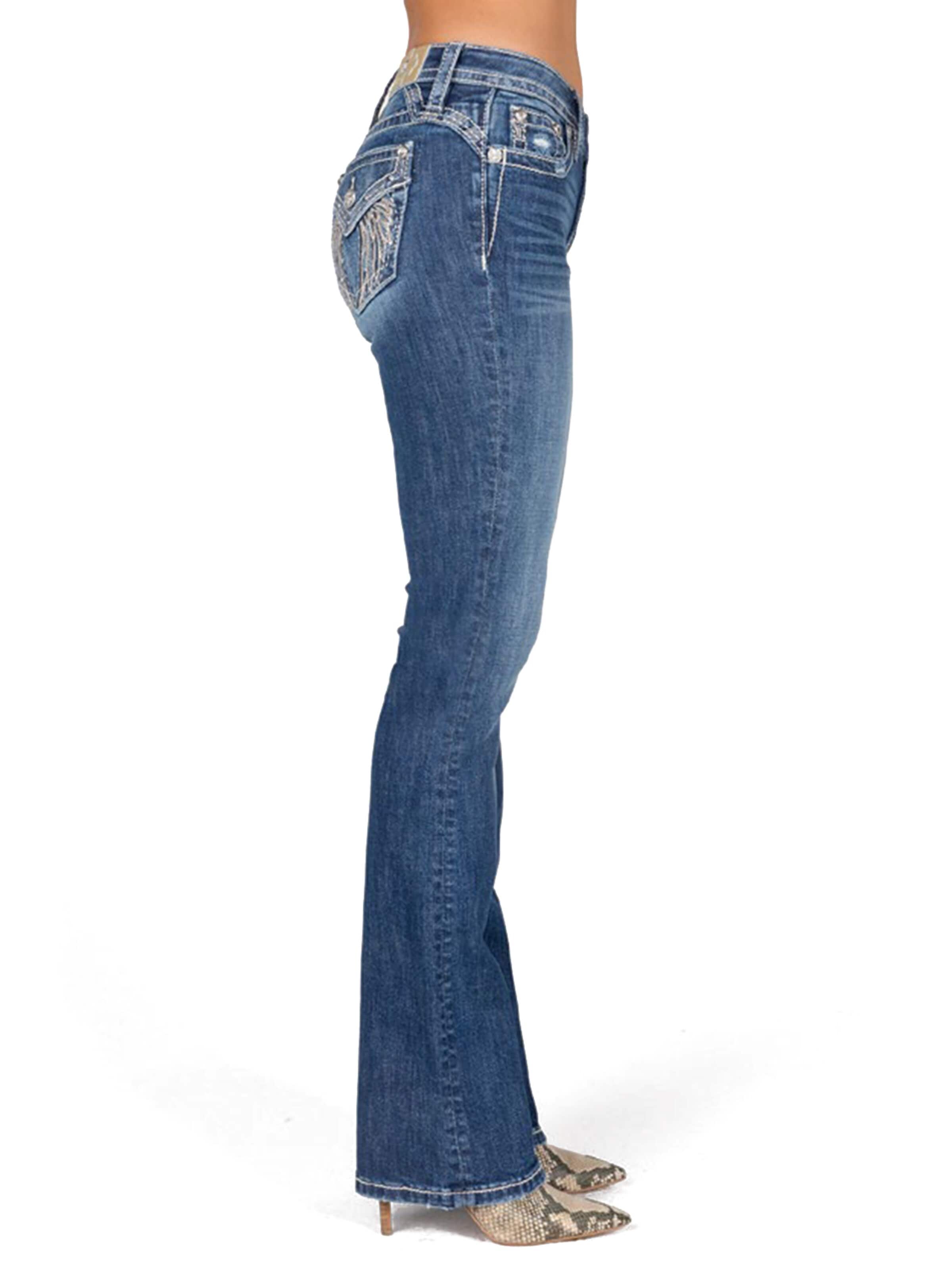 Miss Me Bootcut Jeans 'Miss Me' in Blau