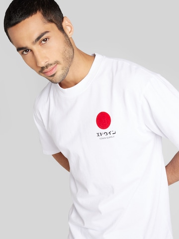EDWIN Μπλουζάκι 'Japanese Sun' σε λευκό