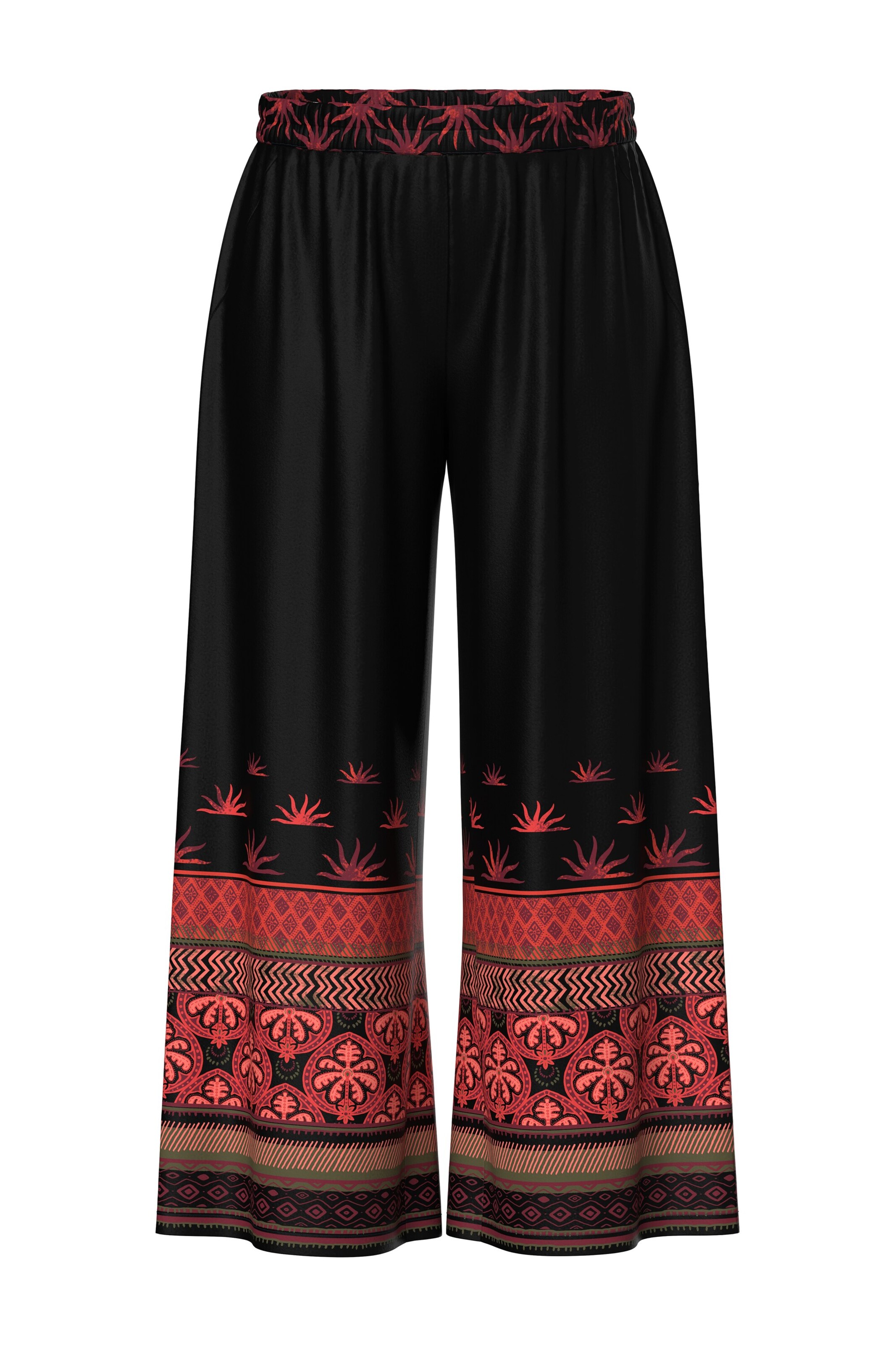 Ulla Popken Broek in de kleur Oranje / Zwart, Productweergave