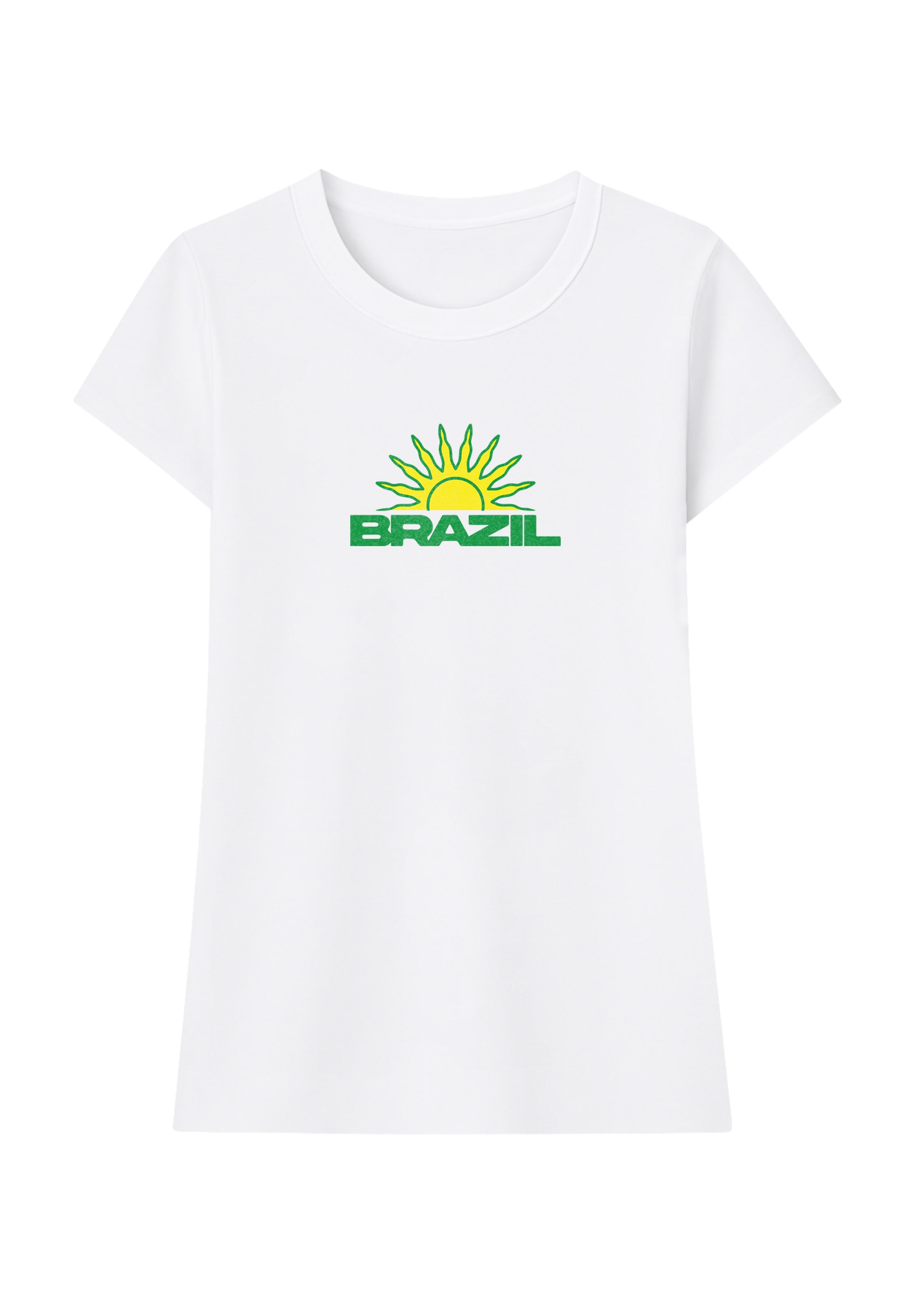 T-shirt 'Brazil Vibes' Miss Tee en blanc : devant