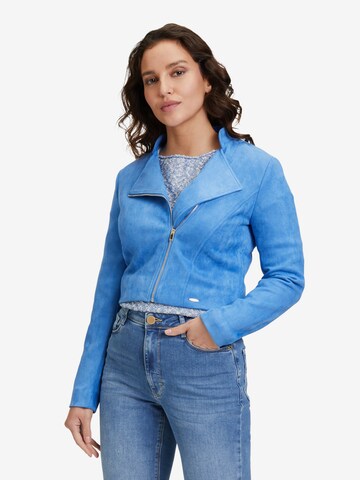 Veste mi-saison Betty & Co en bleu : devant