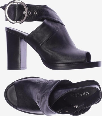 CAFÈNOIR Sandals & High-Heeled Sandals in 37 in Black: front