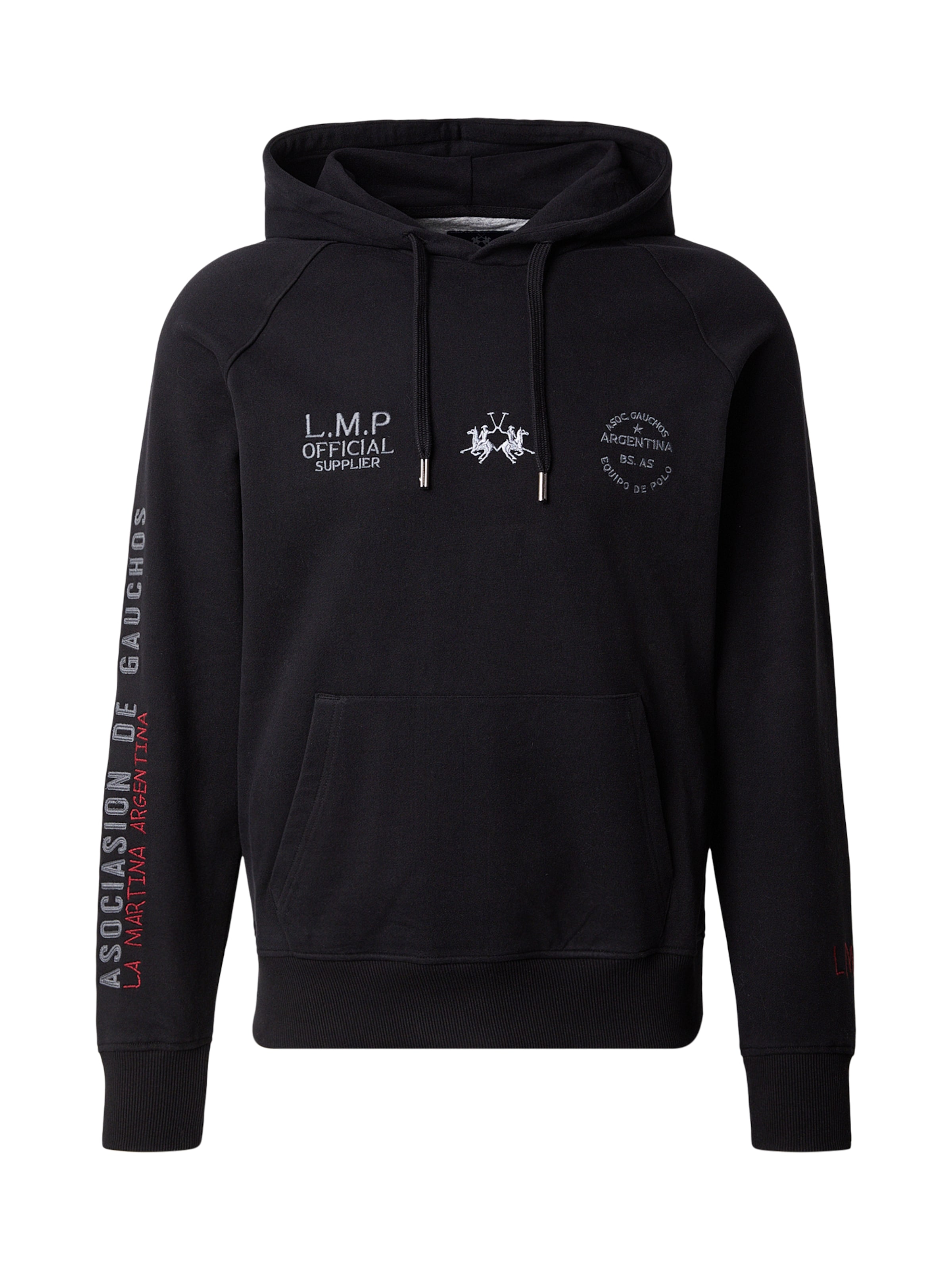 La Martina Tréning póló - fekete: elől