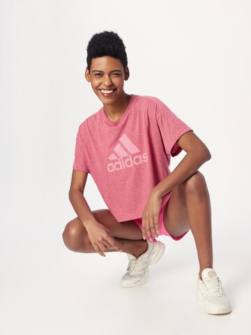 ADIDAS SPORTSWEAR Λειτουργικό μπλουζάκι 'Future Icons Winners' σε ροζ