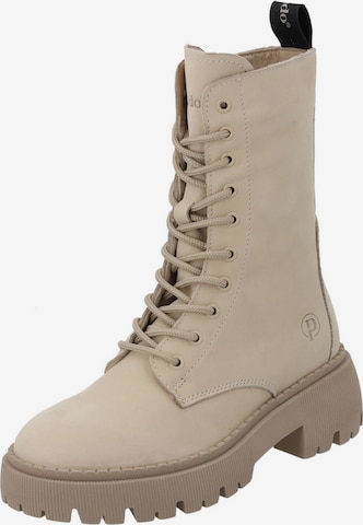 Palado Lace-Up Ankle Boots 'Delos' in Beige: front