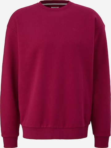 QSSweater majica - crvena boja: prednji dio