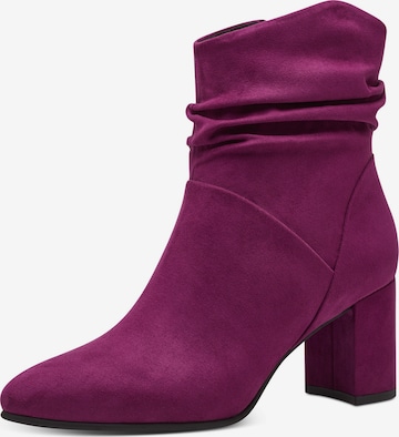 MARCO TOZZI Ankle Boots in Purple: front