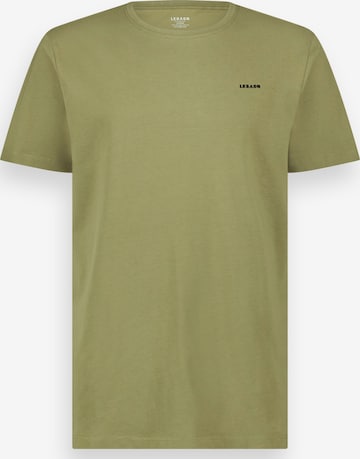 LEBASQ Shirt 'The Baker Crew Neck' in Green: front