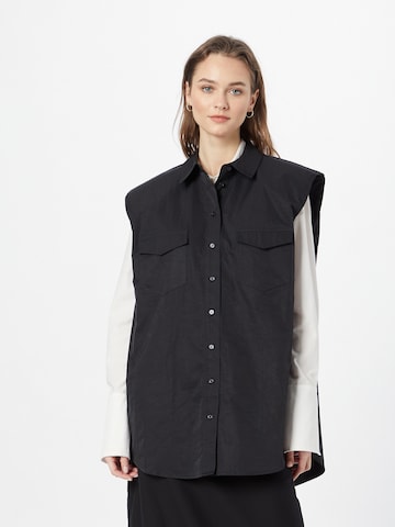 Gilet 'Shot' di Oval Square in nero: frontale