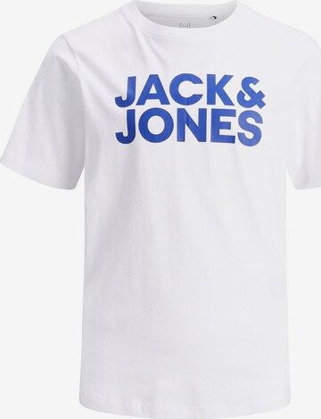 Jack & Jones Junior Μπλουζάκι 'Ecorp' σε λευκό: μπροστά