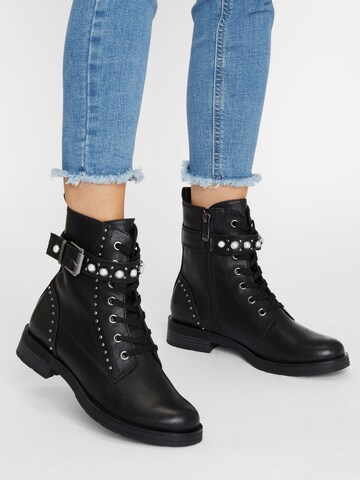 MARCO TOZZI Lace-Up Ankle Boots in Black: front