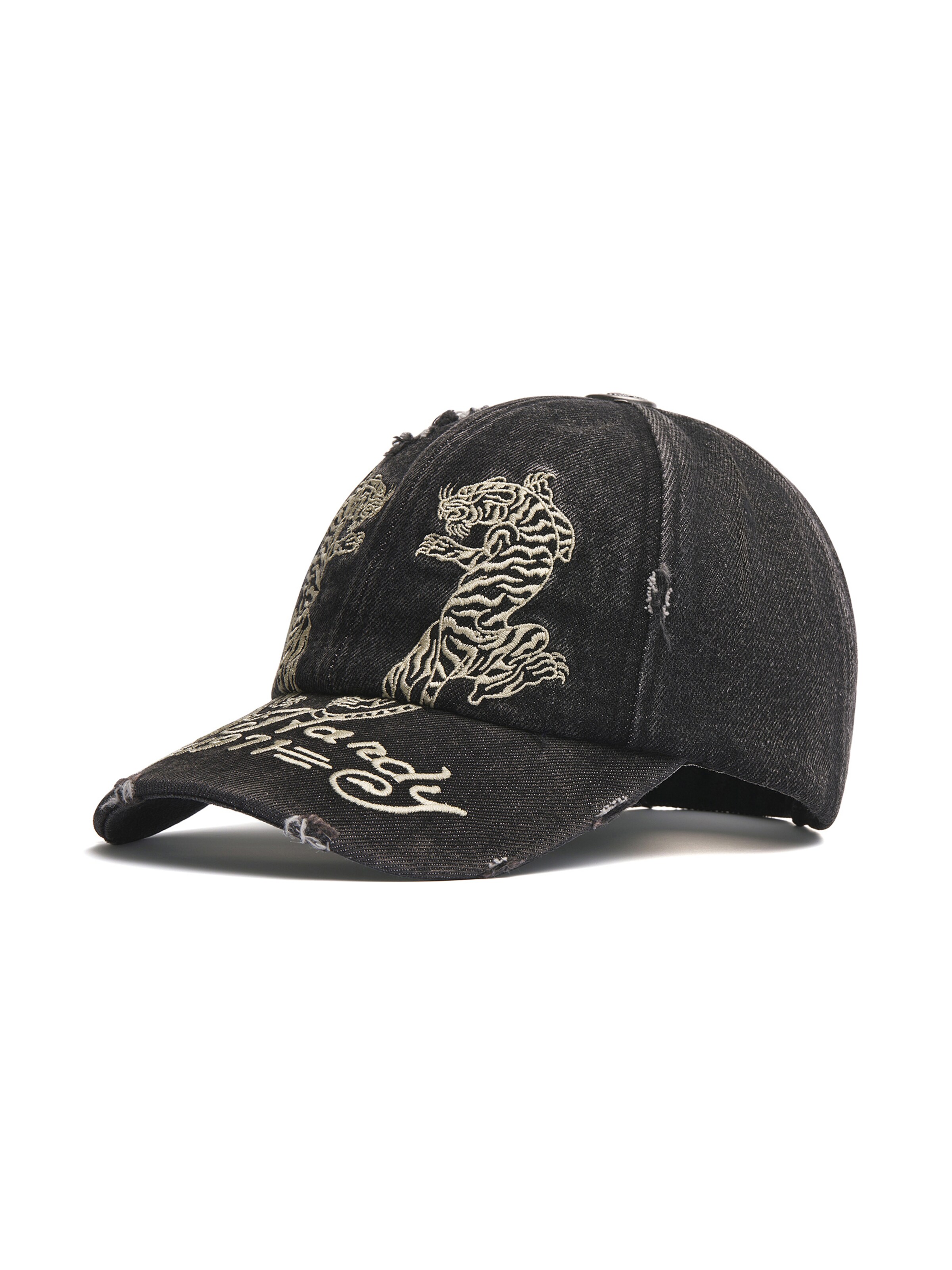 Ed Hardy Czapka z daszkiem 'Desert Tiger 5' w kolorze czarny: przód