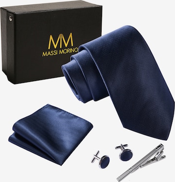 Massi Morino Stropdas in Blauw: voorkant