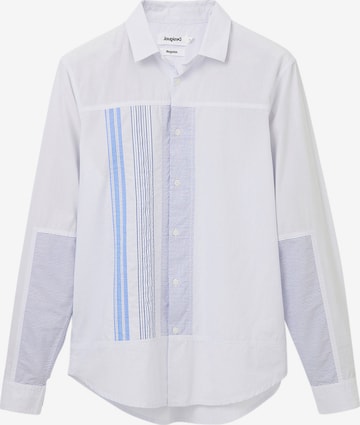 Coupe regular Chemise 'Bernard' Desigual en blanc : devant