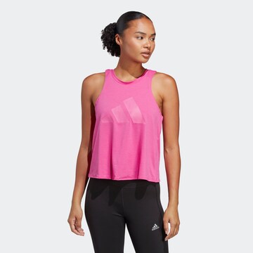 ADIDAS PERFORMANCE Sporttop 'Icons 3' in Roze: voorkant