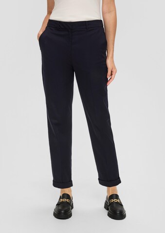 Effilé Pantalon à plis s.Oliver BLACK LABEL en bleu