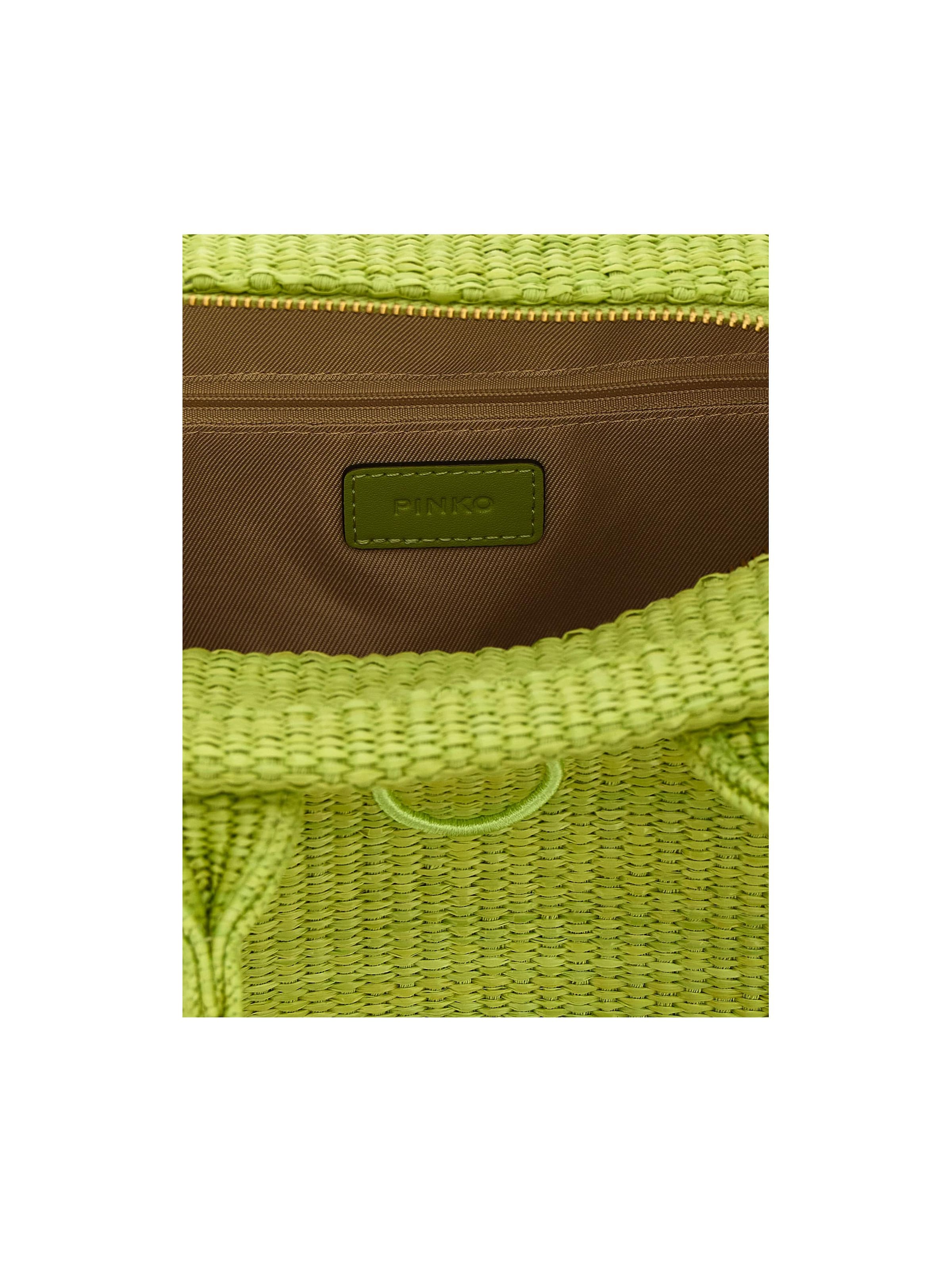 Borsa da spiaggia '106832 A39Y' di PINKO in verde