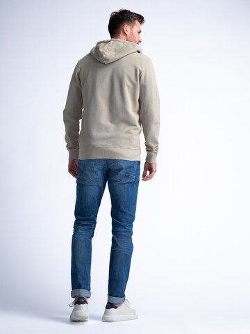 Petrol Industries Zip-Up Hoodie in Beige