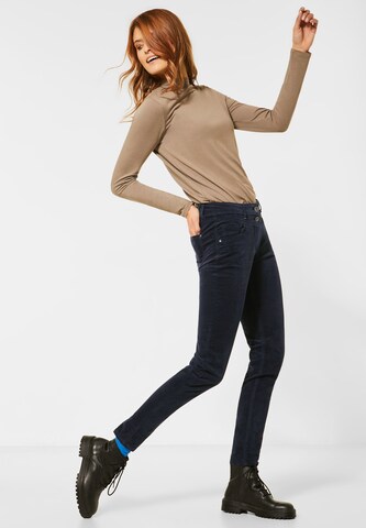 CECIL Slimfit Broek 'Vicky' in Blauw